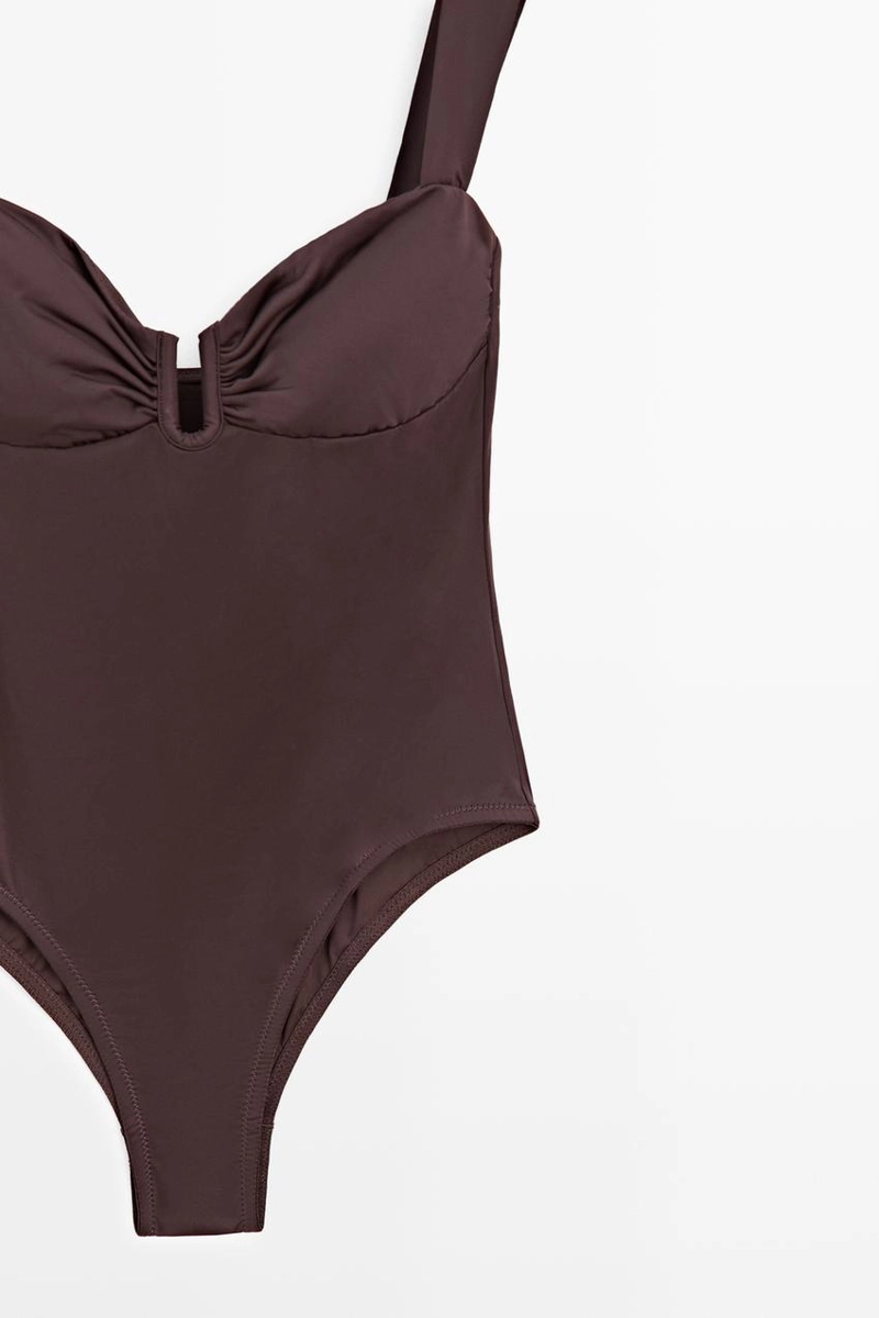 Купальник с драпировкой