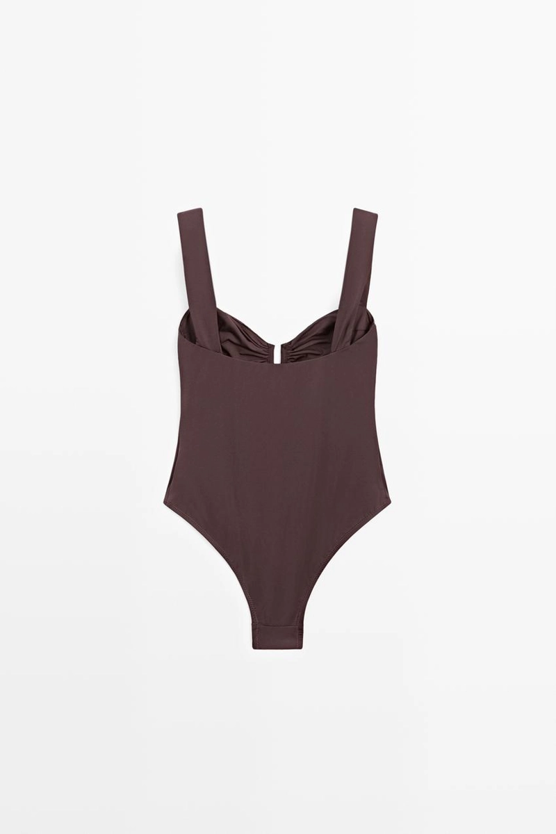 Купальник с драпировкой