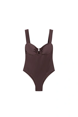 Купальник с драпировкой- Заказать в России