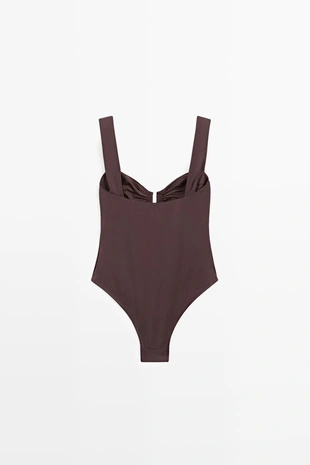 Купальник с драпировкой- Заказать в России