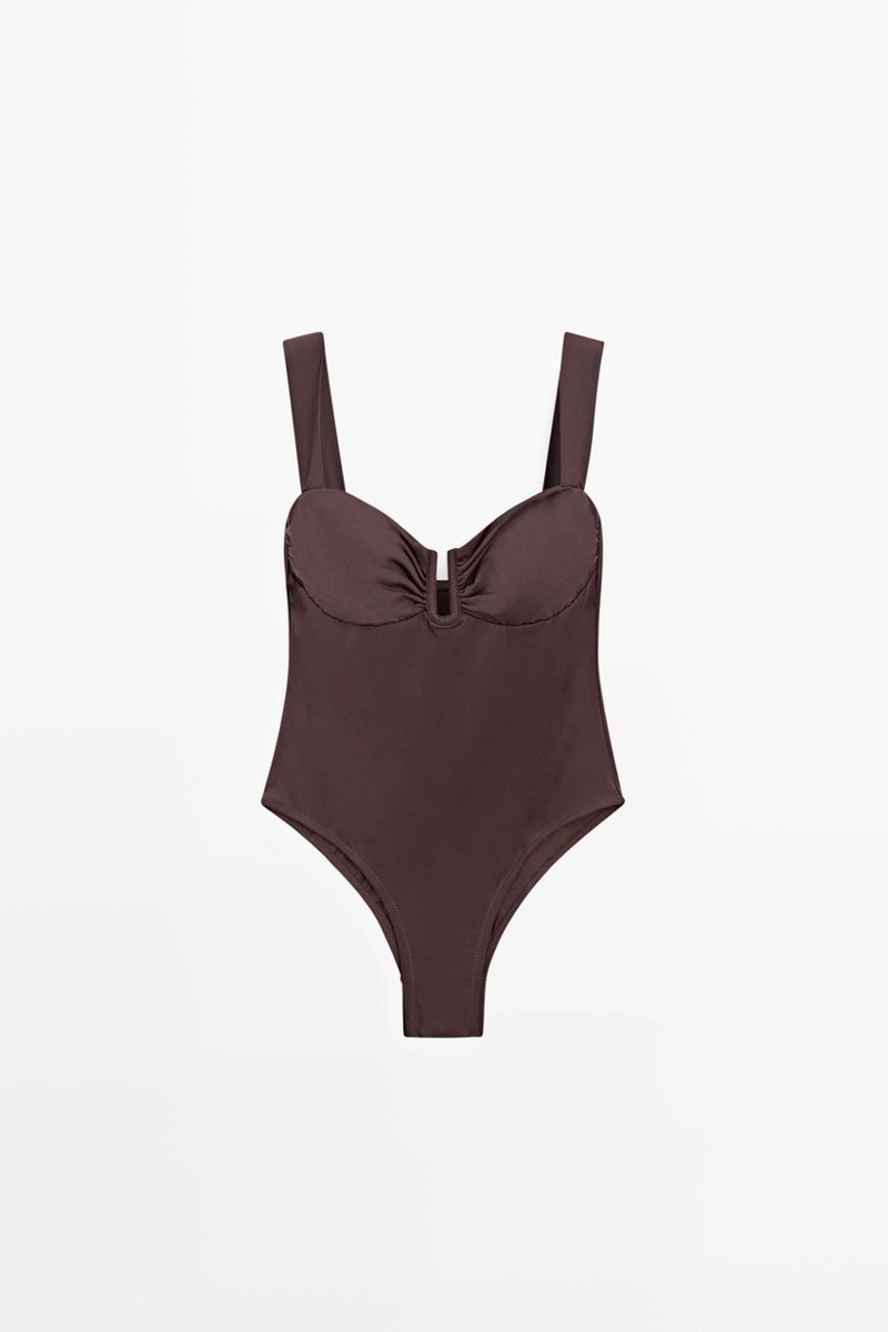 Купальник с драпировкой