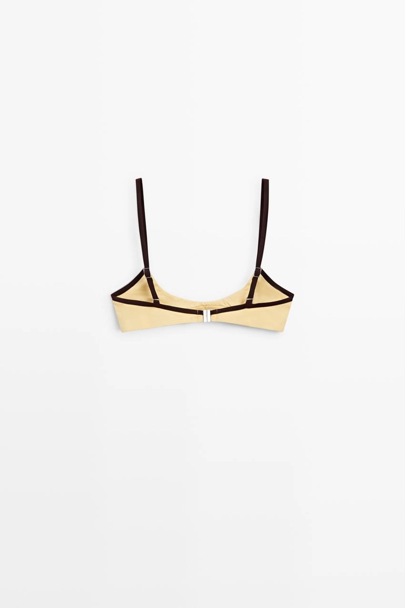 Топ бикини с контрастными деталями