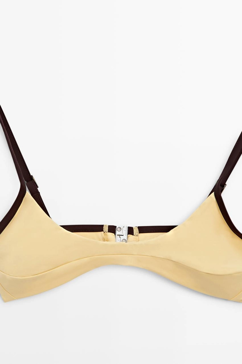 Топ бикини с контрастными деталями