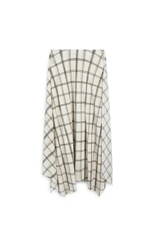 Асимметричная юбка миди с клетчатым узором- Заказать в России