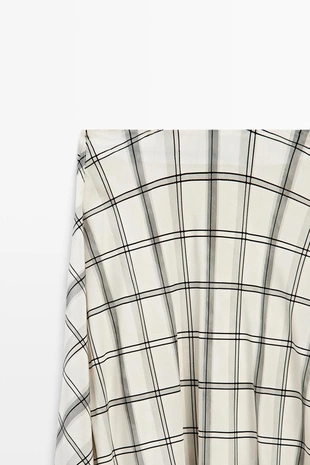 Асимметричная юбка миди с клетчатым узором- Заказать в России