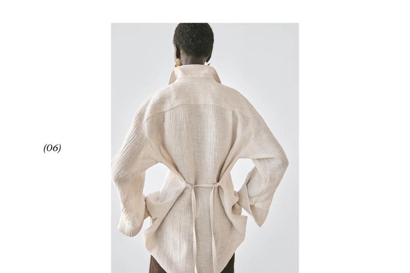 Рубашка-кофта из 100% льна с вафельным плетением