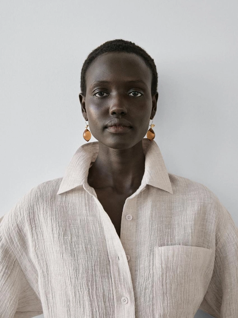 Рубашка-кофта из 100% льна с вафельным плетением