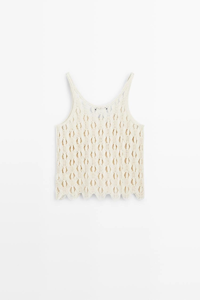 Топ на бретелях с кружевными деталями