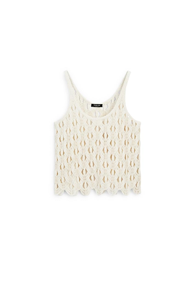 Топ на бретелях с кружевными деталями