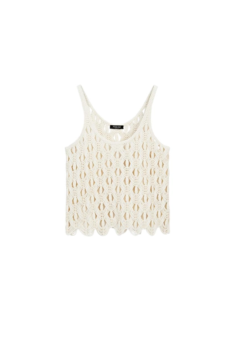 Топ на бретелях с кружевными деталями