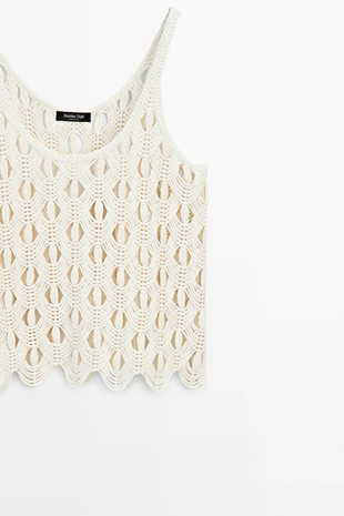 Топ на бретелях с кружевными деталями- Заказать в России