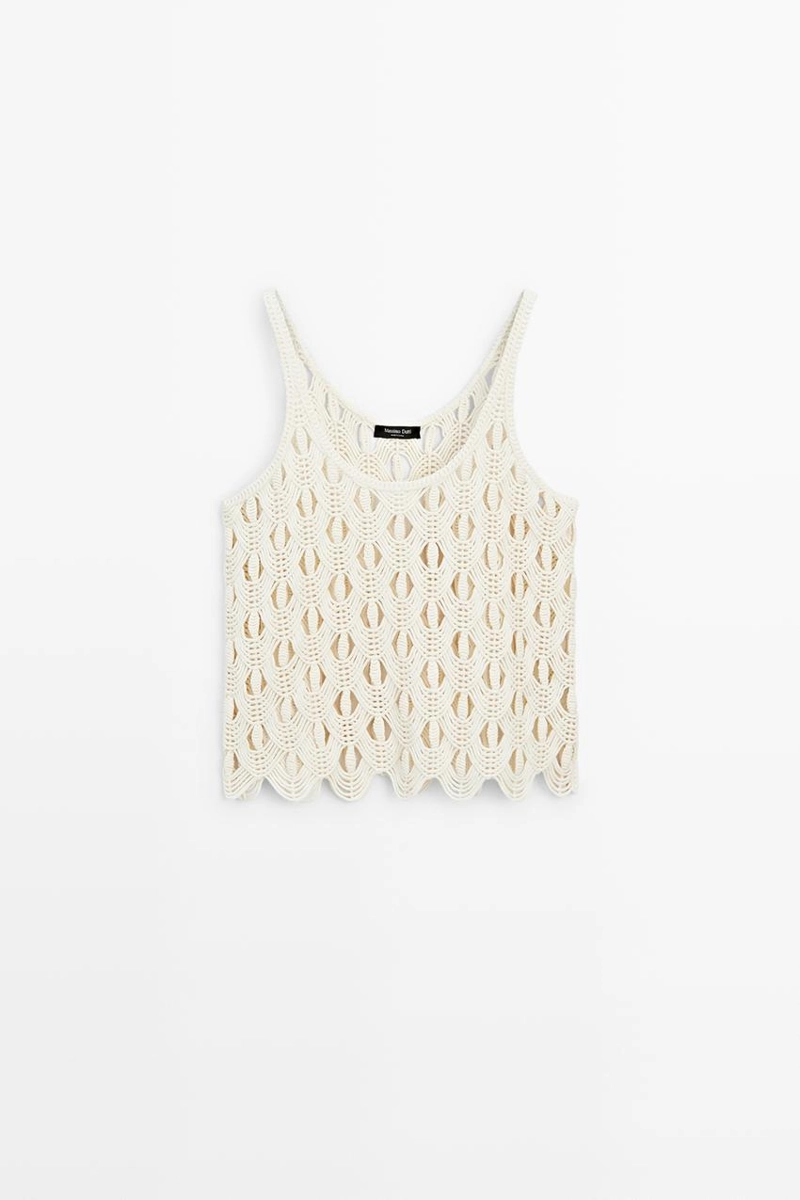 Топ на бретелях с кружевными деталями