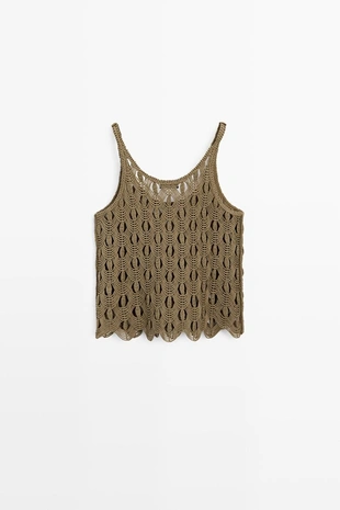 Топ на бретельках с кружевными деталями- Заказать в России