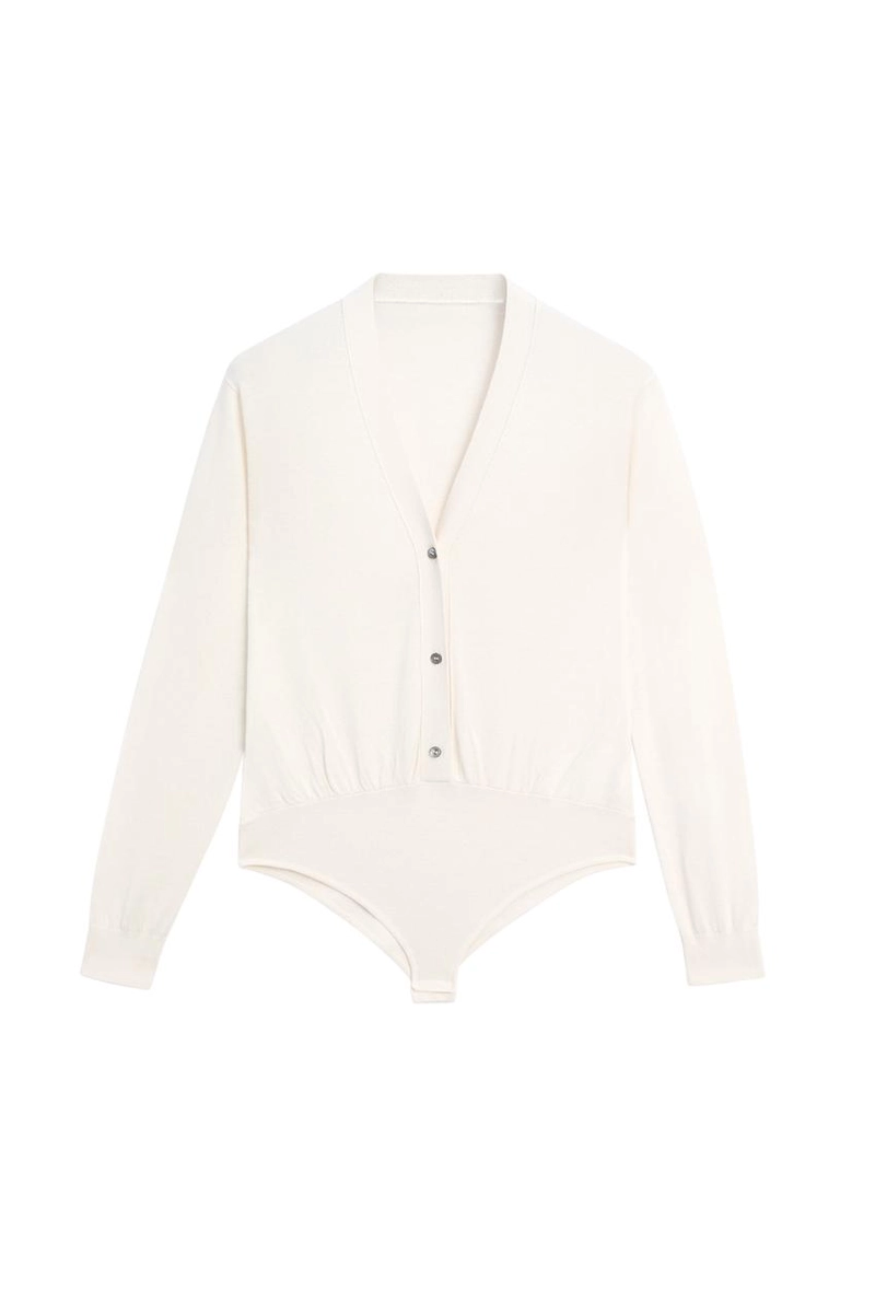 Боди из шелкового микса с пуговицами - studio