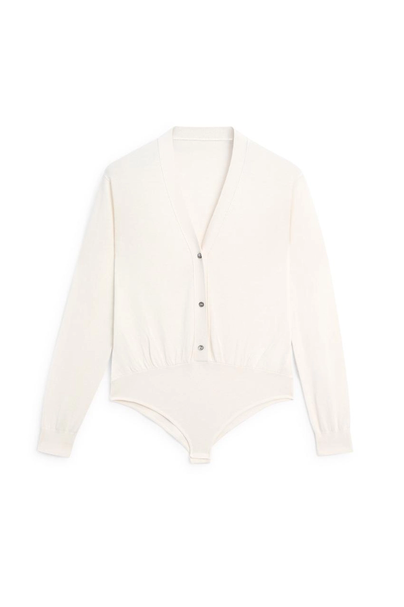 Боди из шелкового микса с пуговицами - studio