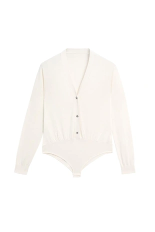 Боди из шелкового микса с пуговицами - studio- Заказать в России