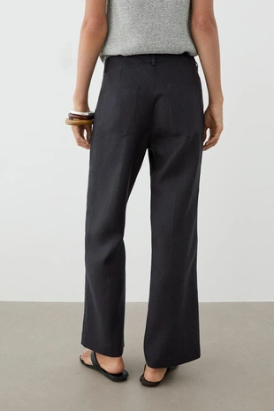 Купить Massimo Dutti Брюки из льна с укороченным широким подолом