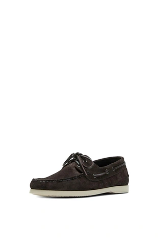 BROWN | 2240/750/700 - Massimo Dutti Туфли палубные из кожи