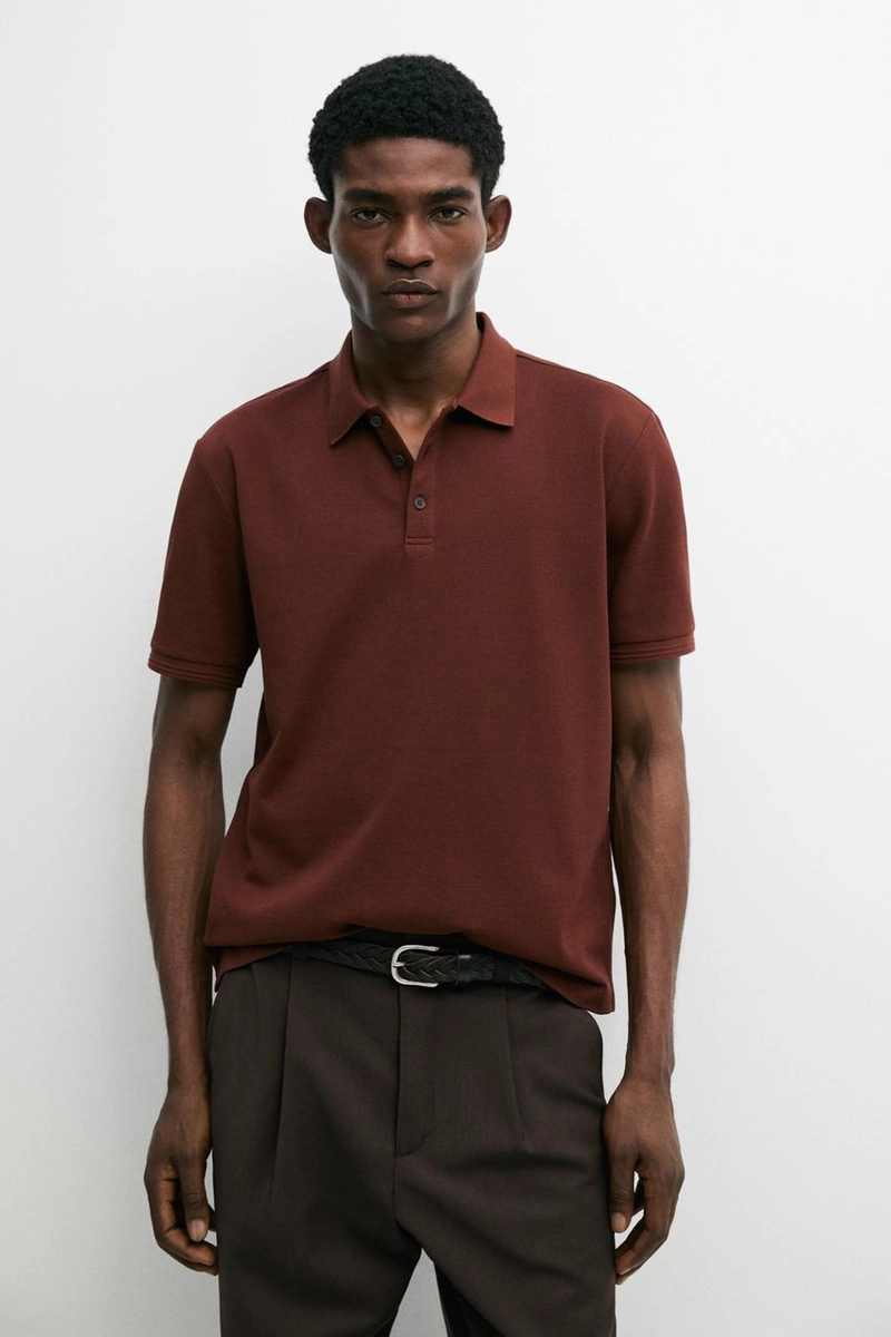 Поло короткими рукавами из 100% хлопка
