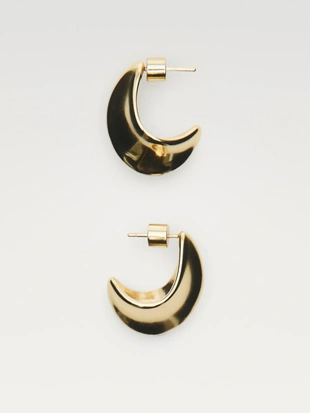 Купить Massimo Dutti Серьги MOON HOOP