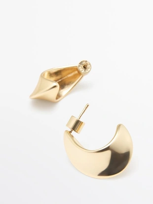 GOLDEN | 4605/742/303 - Massimo Dutti Серьги MOON HOOP