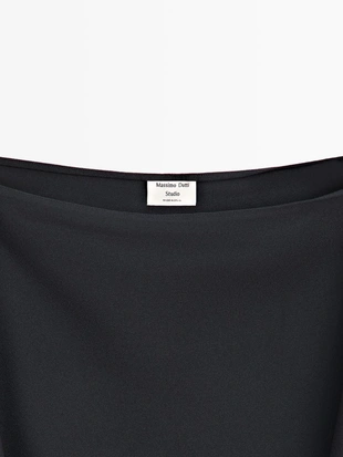 NAVY BLUE | 9513/951/401 - Massimo Dutti Асимметричная струящаяся накидка - STUDIO