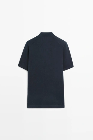 Купить Massimo Dutti Трикотажное поло из хлопка и льна