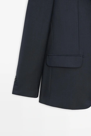 NAVY BLUE | 3671/558/401 - Massimo Dutti Пиджак из 100% шерсти