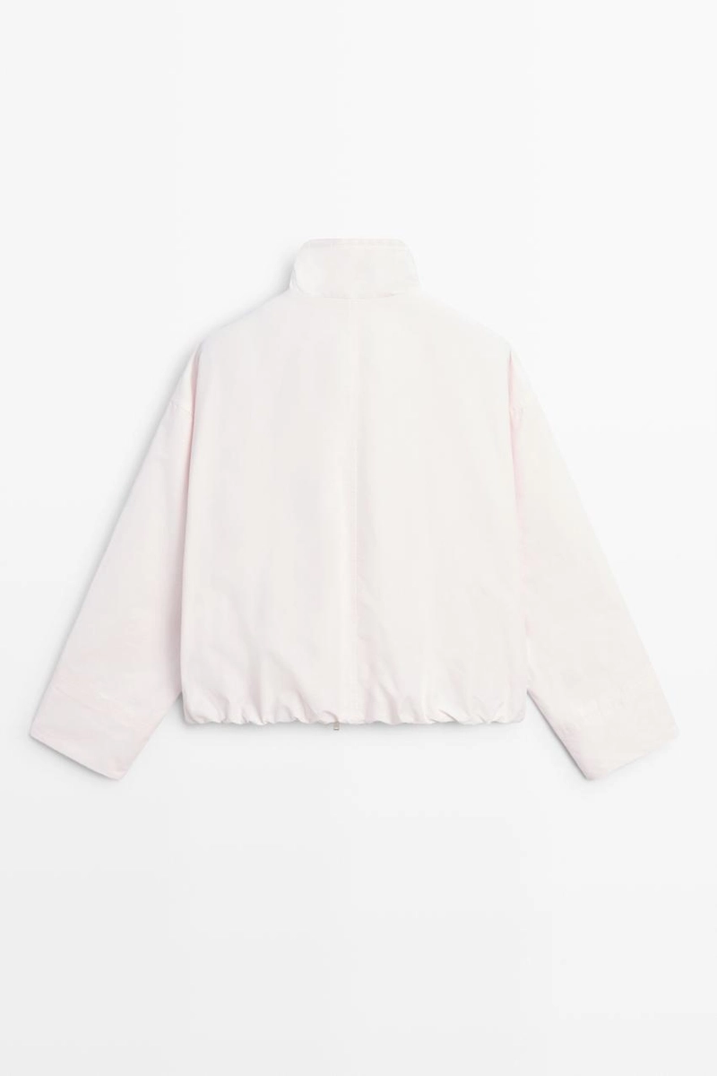 Куртка-бомбер с высоким воротником