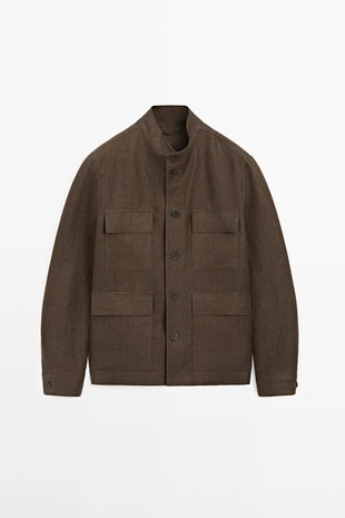 Total look faded linen overshirt- Заказать в России