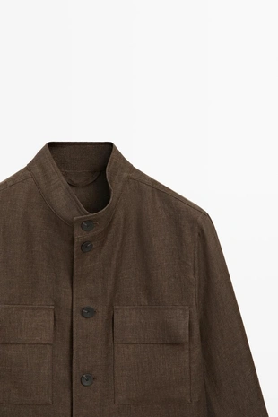 Total look faded linen overshirt- Заказать в России