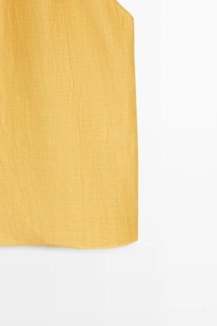 Linen blend halter top- Заказать в России