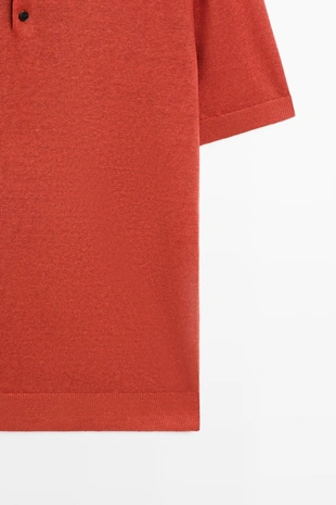 ORANGE | 1331/202/615 - Massimo Dutti Поло из 100% льна