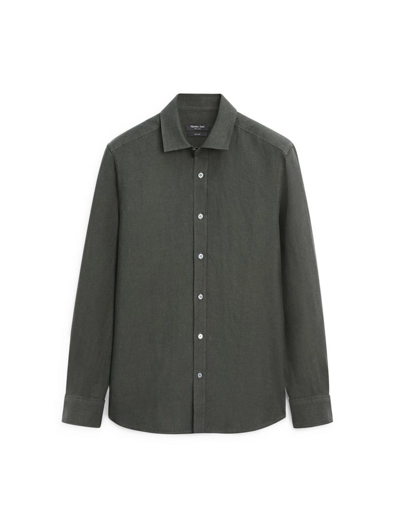 Рубашка regular fit из мерсеризованного 100% льна