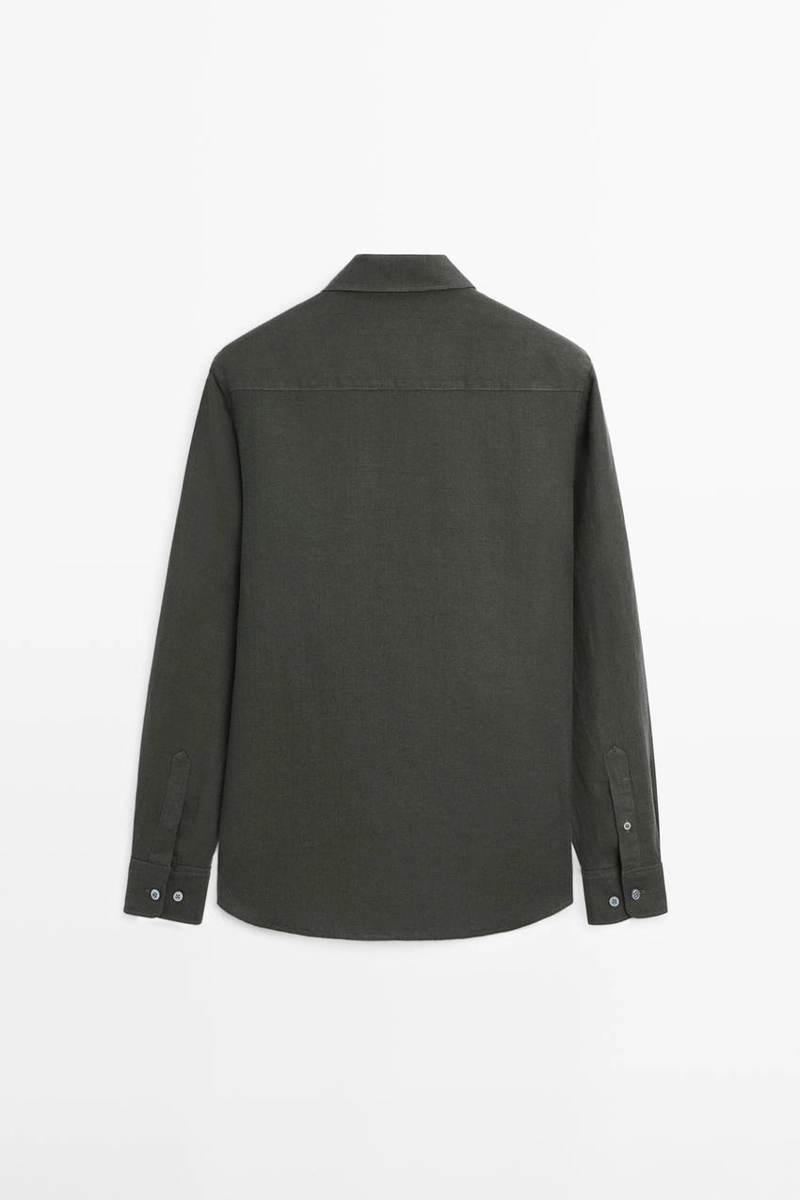 Рубашка regular fit из мерсеризованного 100% льна
