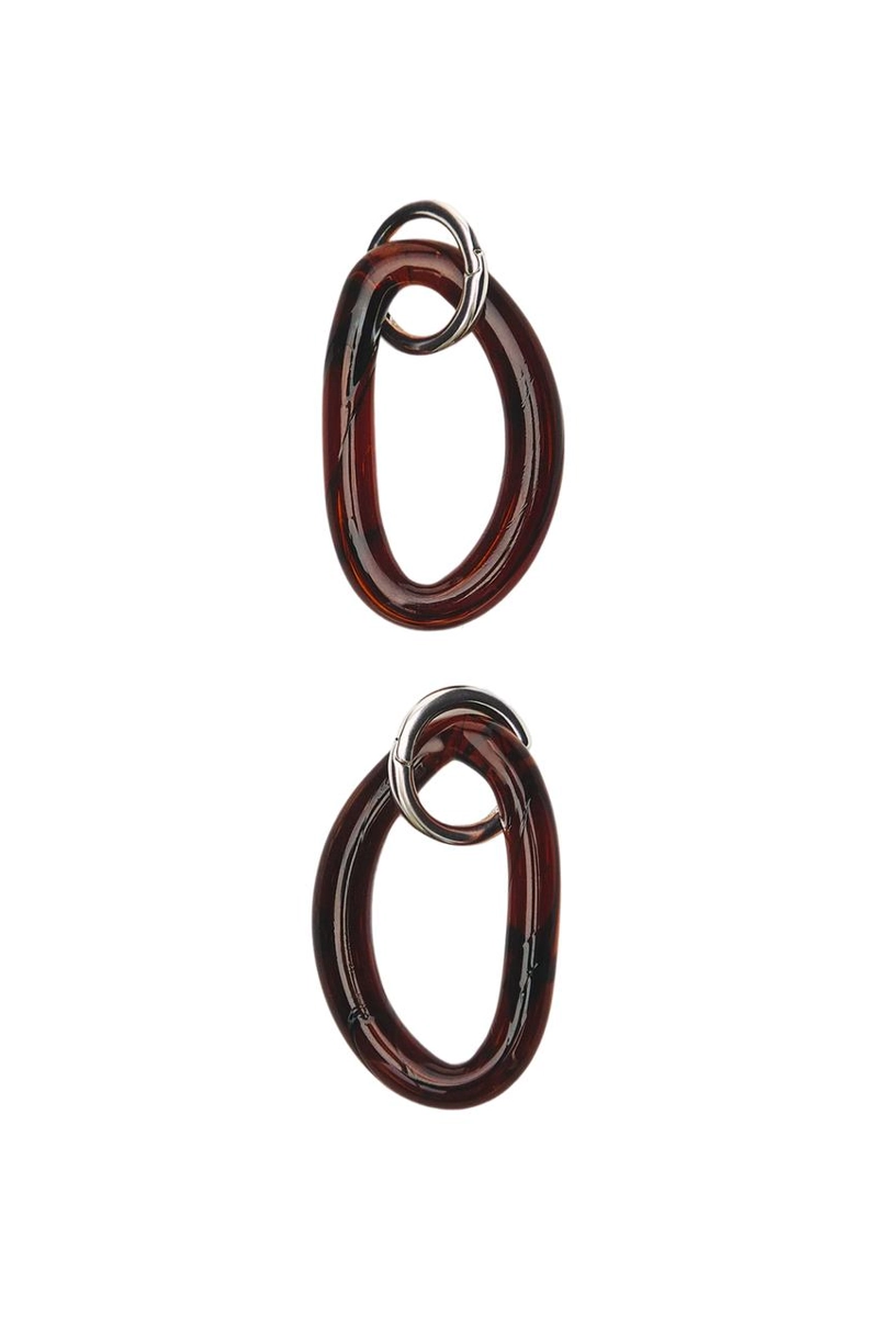 Серьги-кольца из стекла massimo dutti