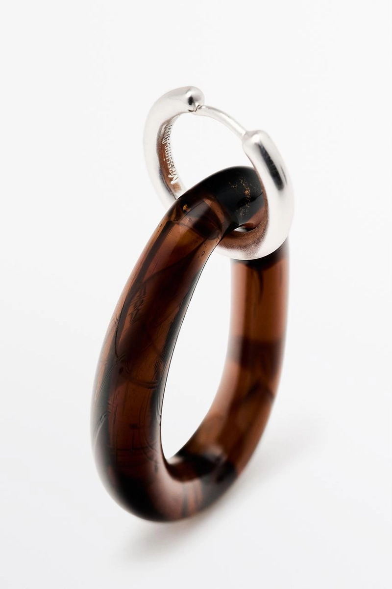 Серьги-кольца из стекла massimo dutti