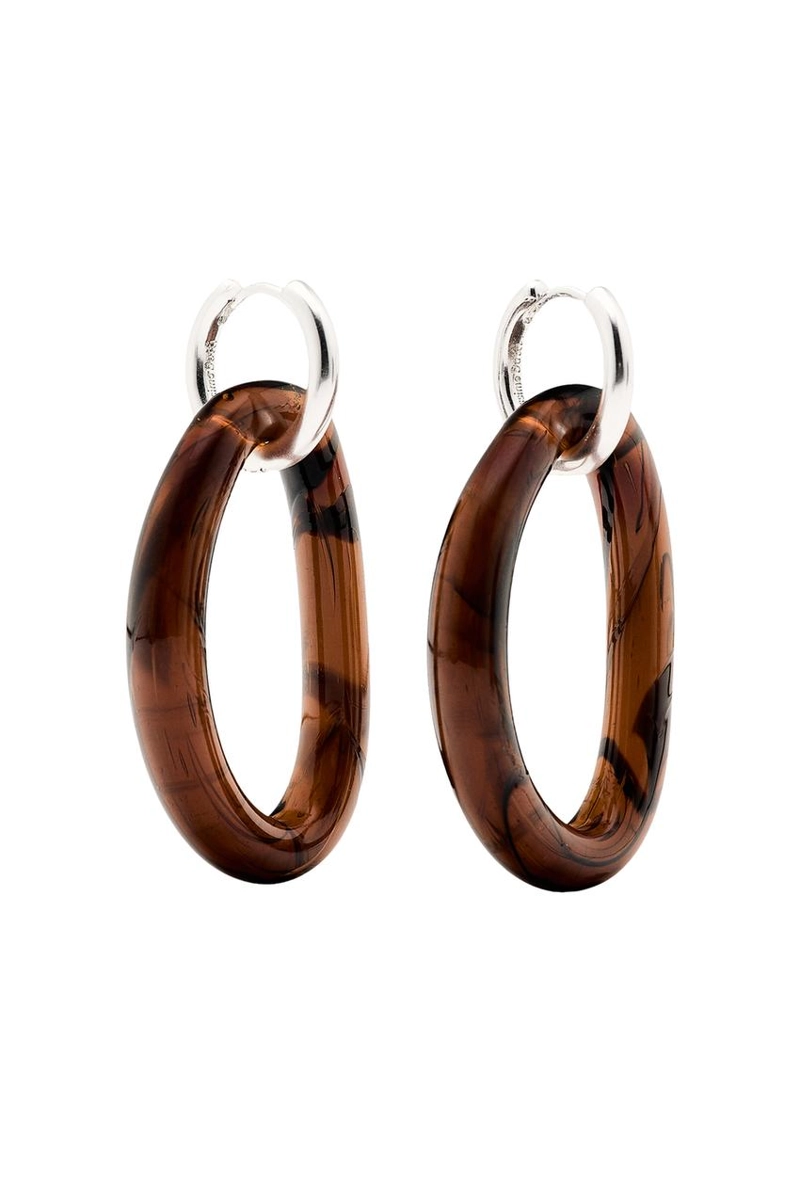 Серьги-кольца из стекла massimo dutti