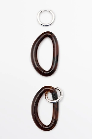 Серьги-кольца из стекла massimo dutti- Заказать в России