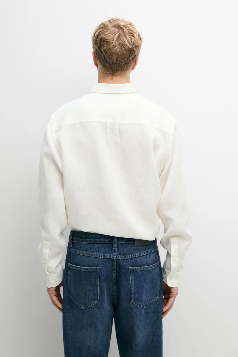 Рубашка regular fit из 100% льна