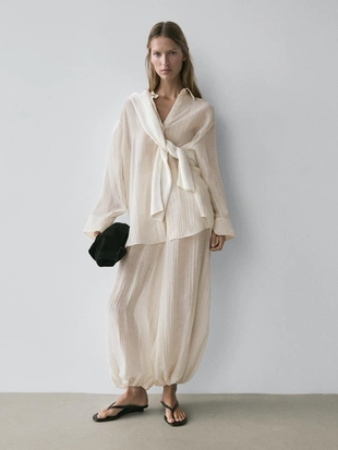 Купить Massimo Dutti Роскошная блузка с плиссировкой