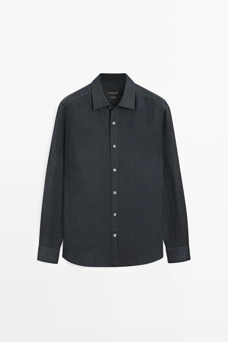 Рубашка regular fit из 100% льна