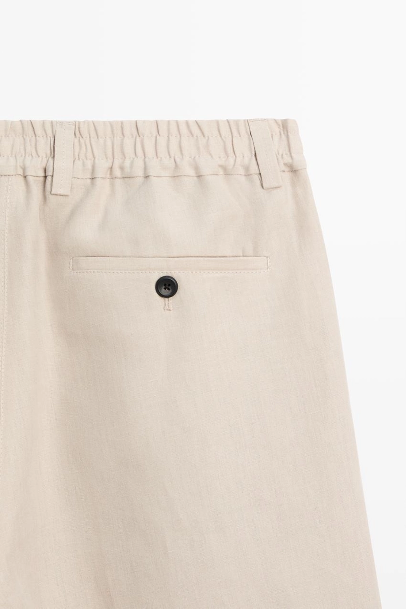 Шорты-бермуды из 100% льна