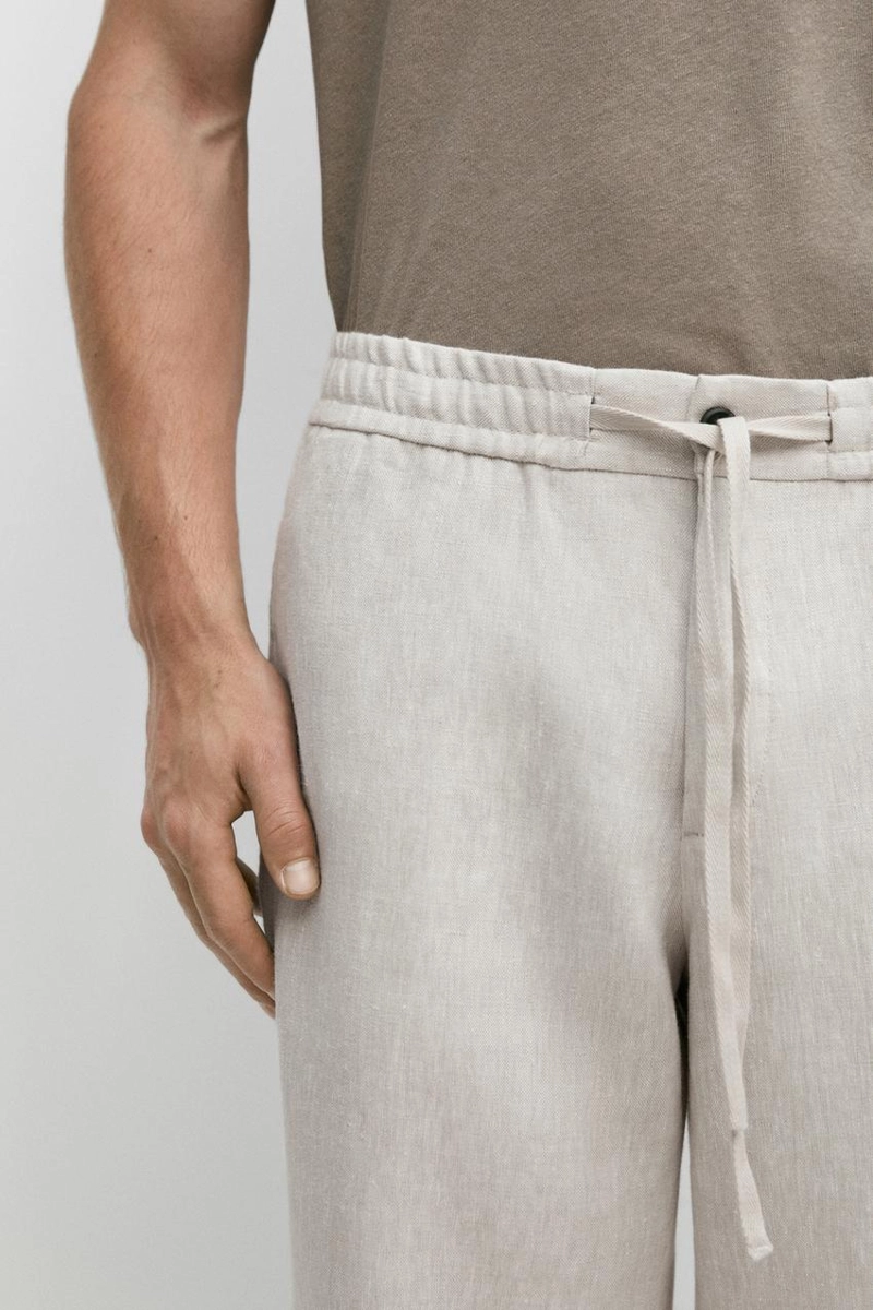 Брюки-джоггеры из льна