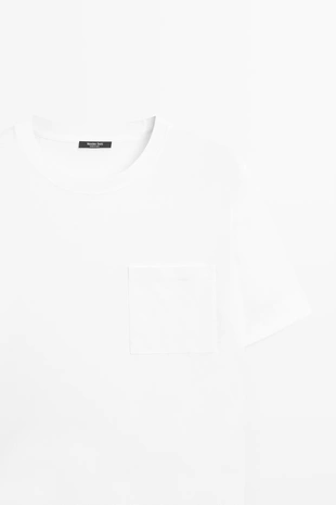 Футболка с коротким рукавом и накладным карманом massimo dutti- Заказать в России