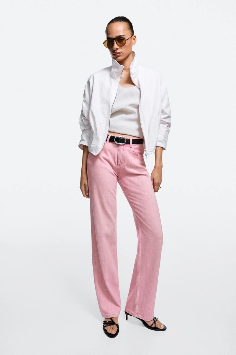 Джинсы massimo dutti с низкой посадкой и прямыми штанинами