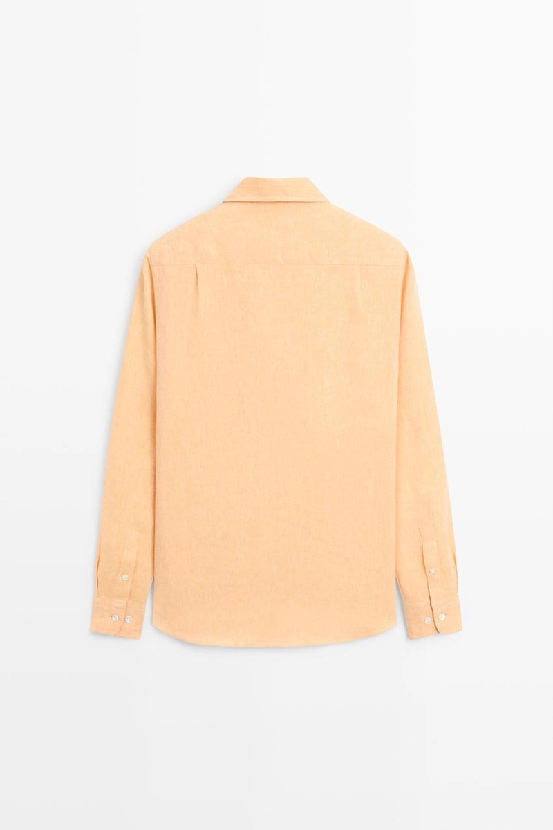 Рубашка классического кроя из 100% льна