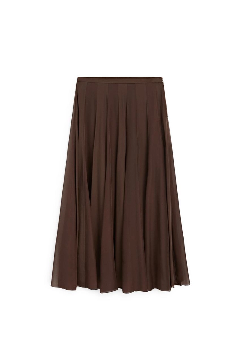 Платья-миди клёш из струящейся ткани massimo dutti