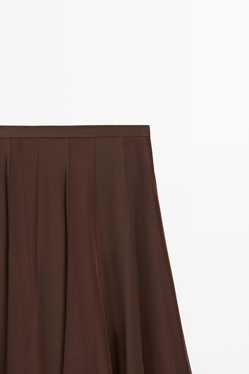 Платья-миди клёш из струящейся ткани massimo dutti