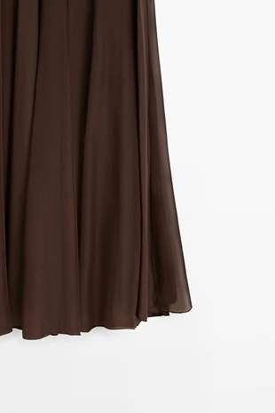 Платья-миди клёш из струящейся ткани massimo dutti- Заказать в России